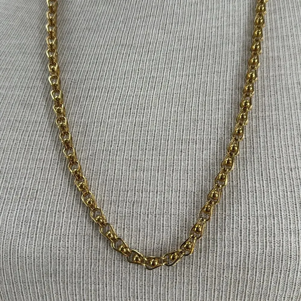 Monet goldtone ball chain necklace